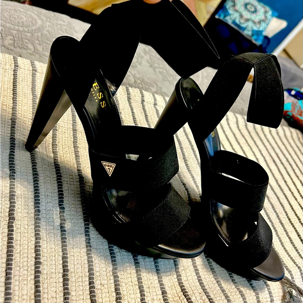 Guess Factory- Netta Elastic Heels 
	Color: black
	Size: 7.5